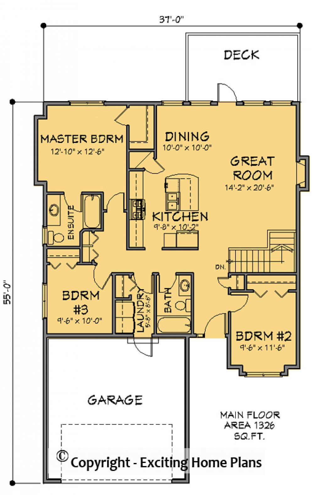 House Plan E1577-10 Main Floor Plan