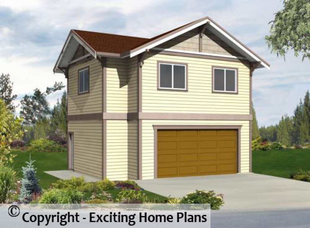 House Plan E1185-10 Exterior 3D View