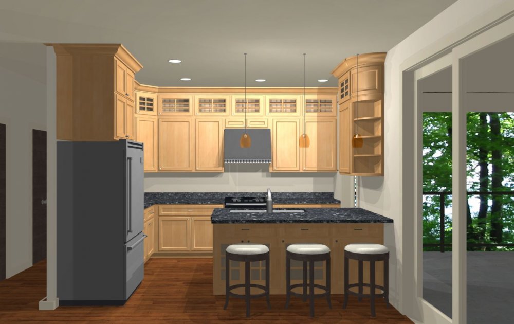 House Plan E1299-10 Interior Kitchen 3D Area