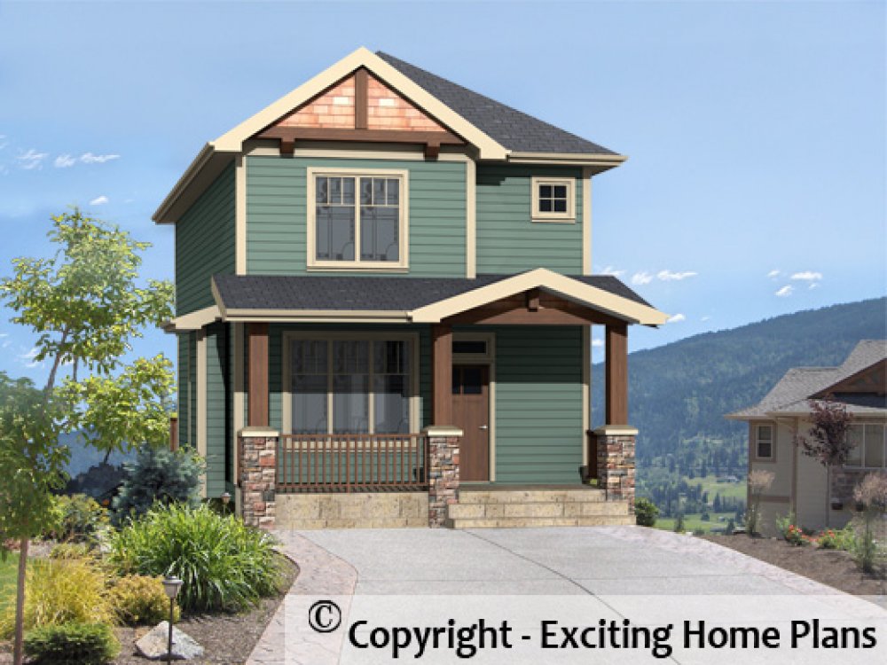 House Plan E1269-10 Exterior 3D View