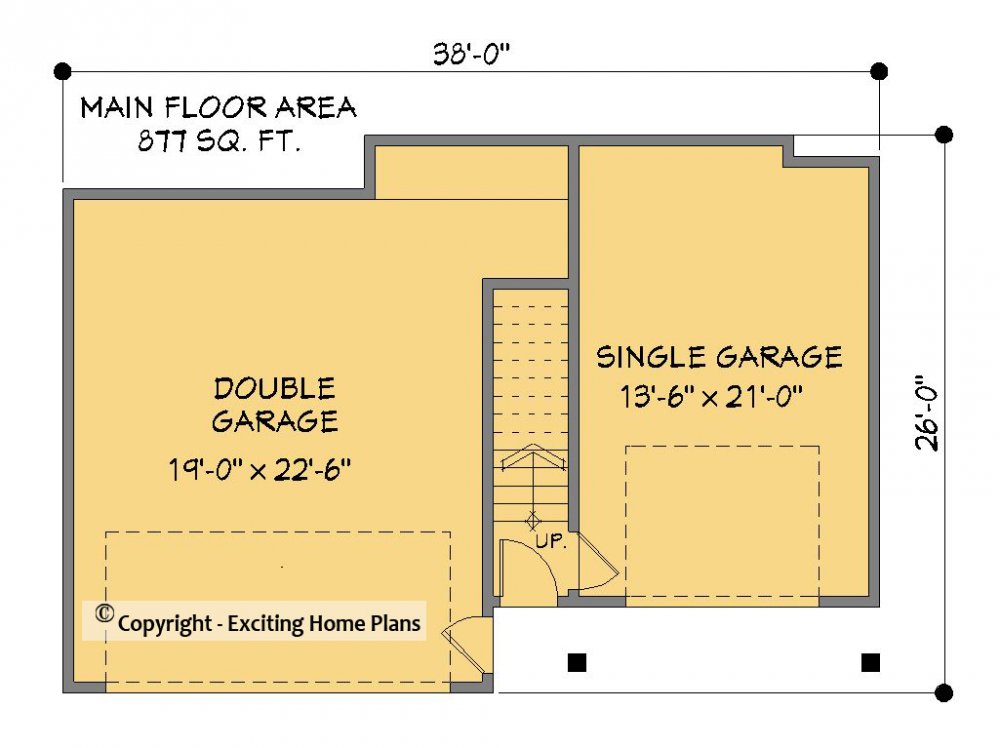 House Plan E1301-10 Garage Floor Plan