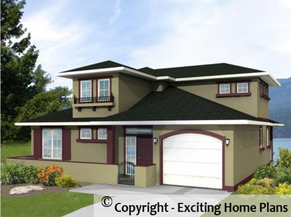 House Plan E1011-10 Exterior 3D View