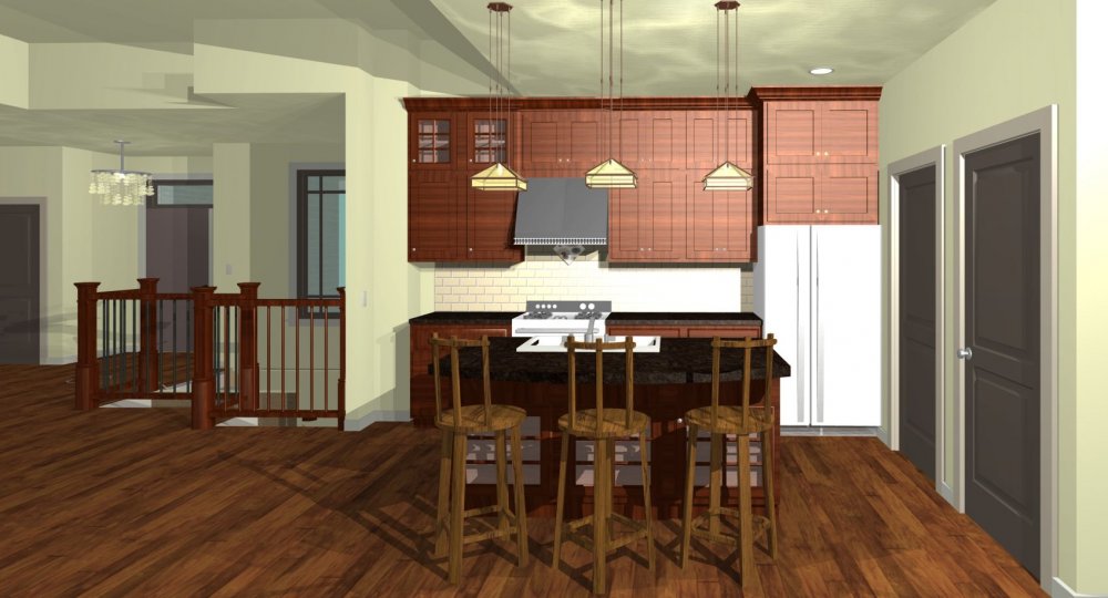 House Plan E1194-10 Interior Kitchen 3D Area