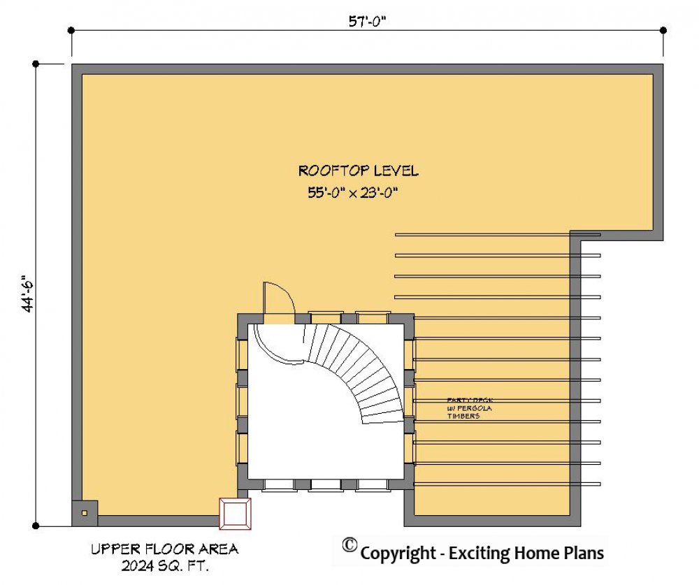 House Plan E1219-10 Upper Floor Plan