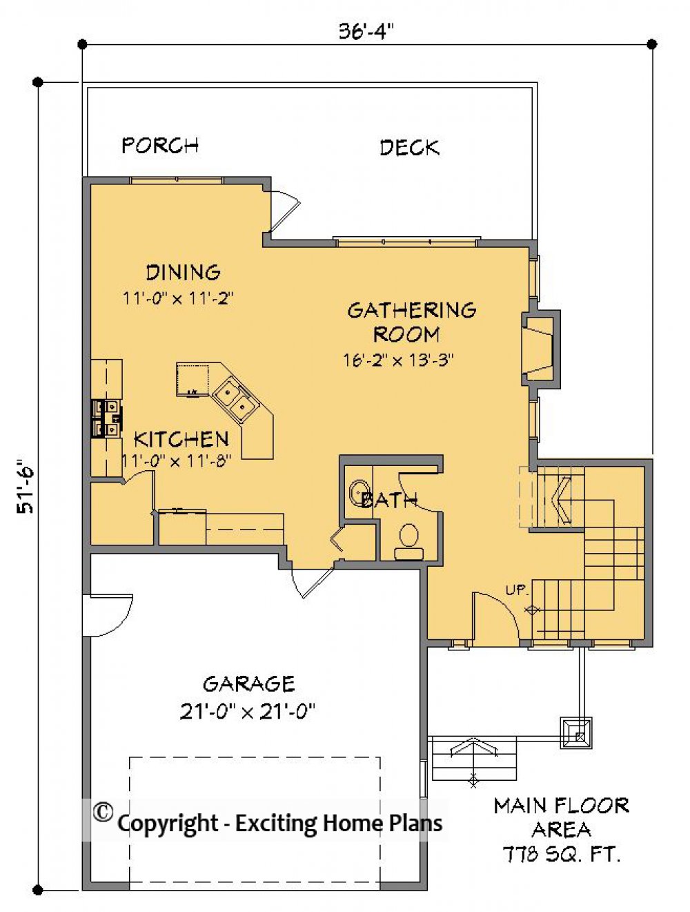 House Plan E1499-10 Main Floor Plan