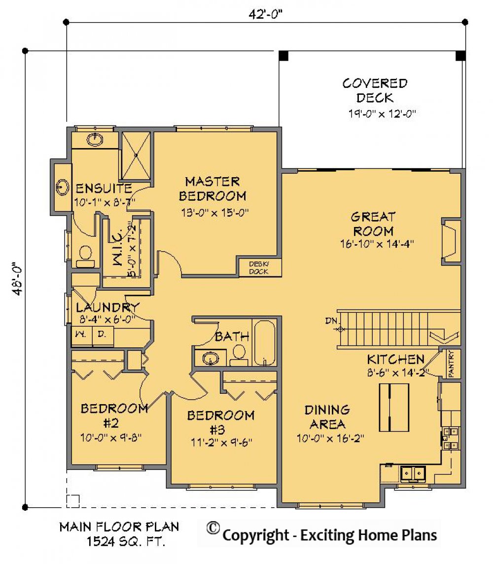 House Plan E1206-10 Main Floor Plan