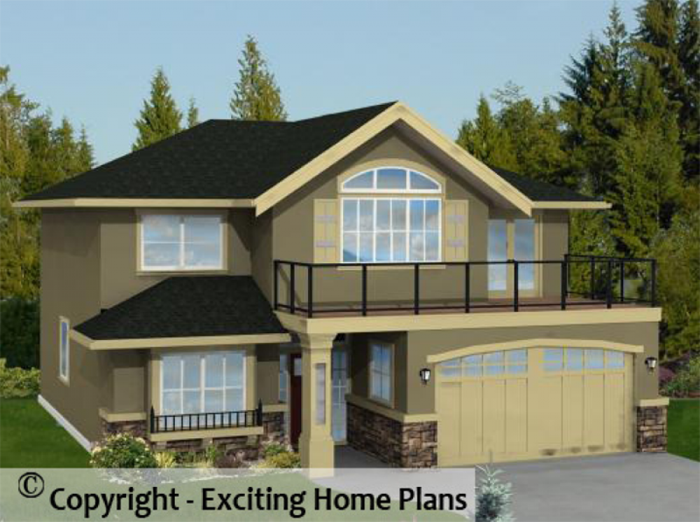 House Plan E1041-10 Exterior 3D View