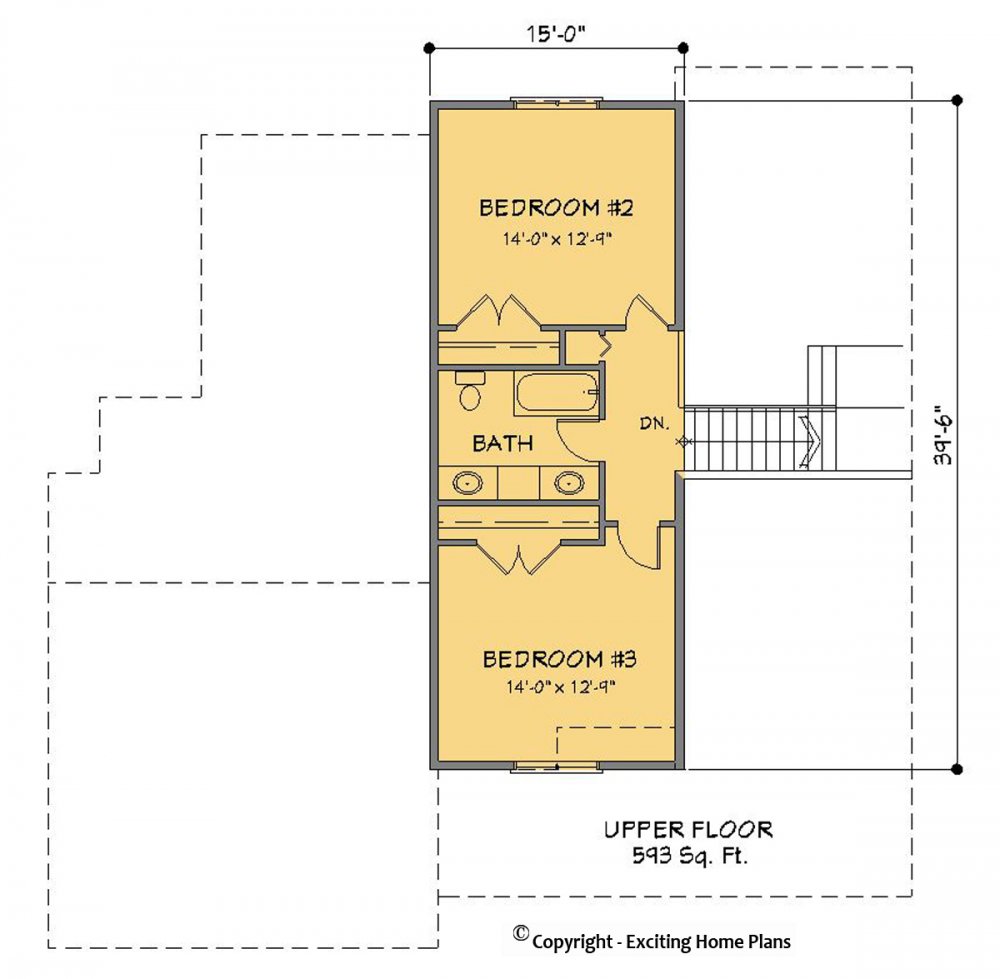House Plan E1462-10 Upper Floor Plan