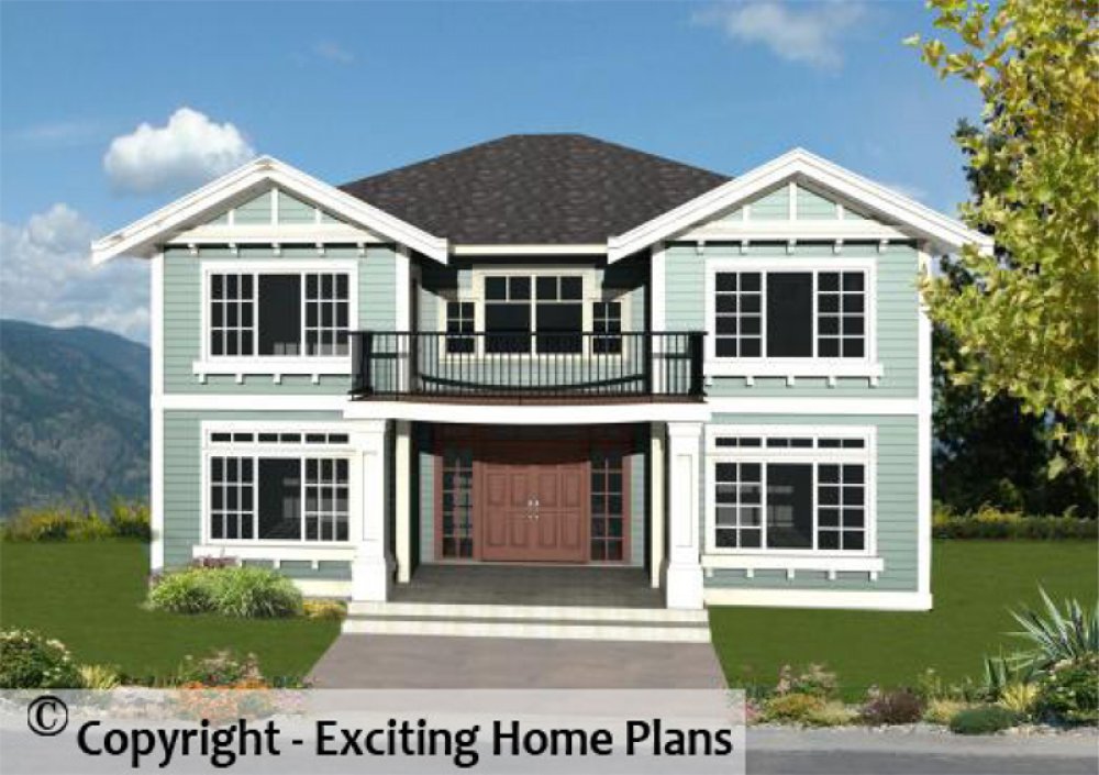 House Plan E1066-10 Exterior 3D View