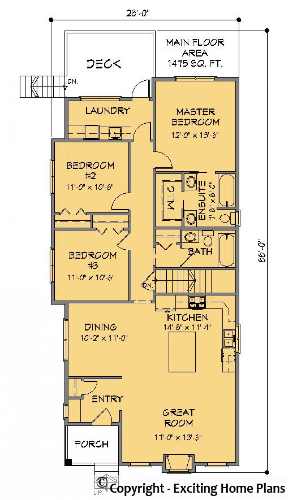 House Plan E1565-10  Main Floor Plan