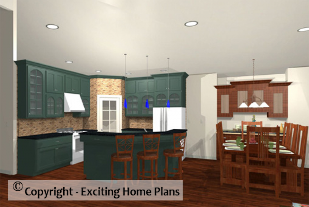 House Plan E1046-10M Interior Kitchen Area