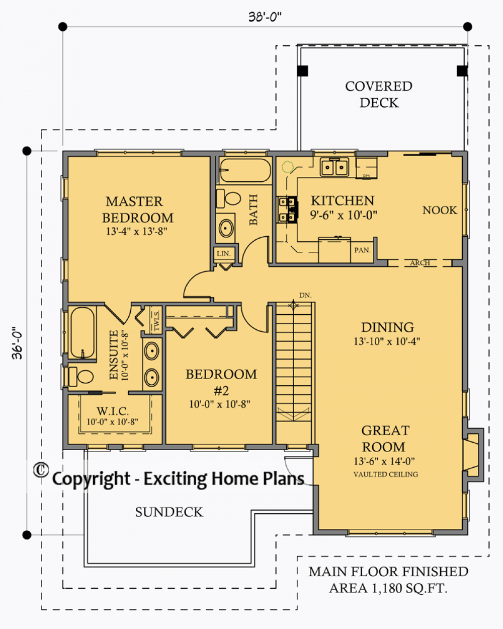 House Plan E1039-10 Main Floor Plan