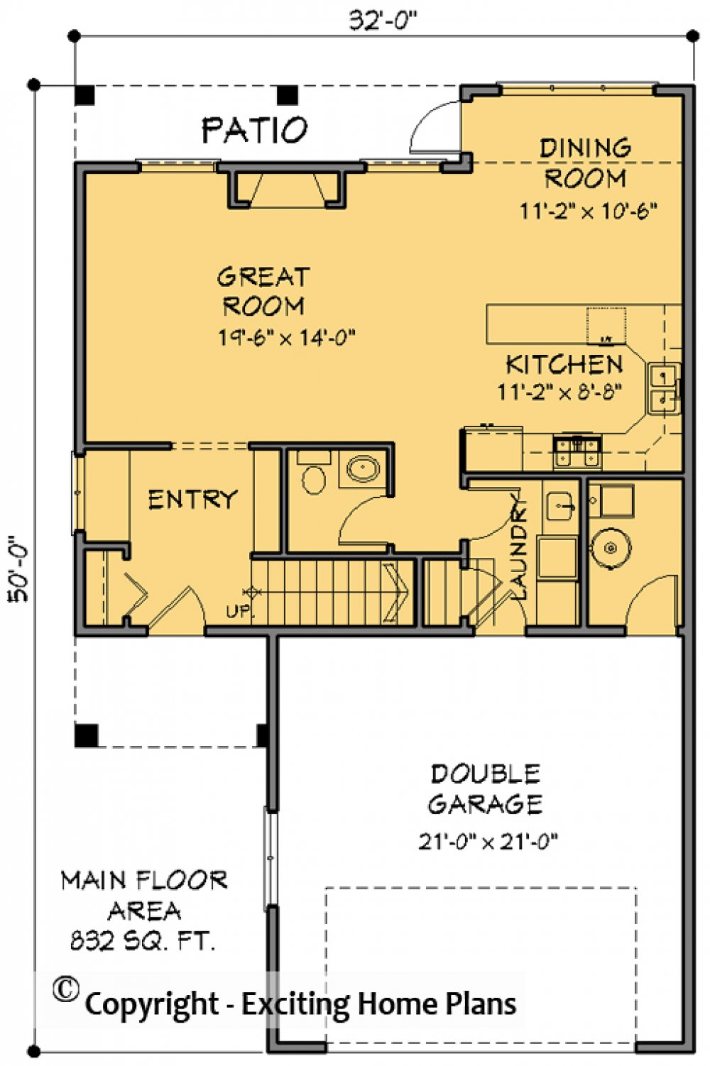 House Plan E1585-10M Main Floor