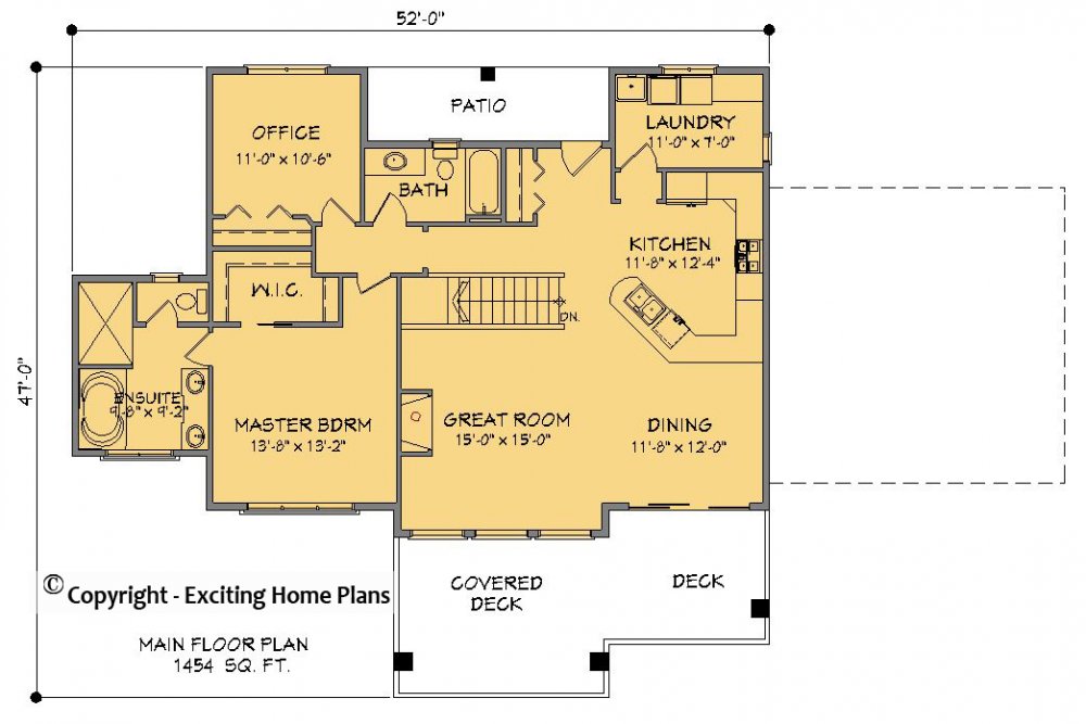 House Plan E1336-10 Main Floor Plan