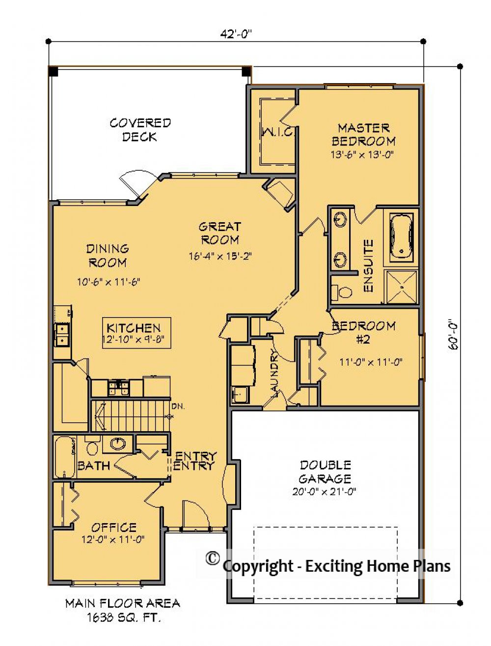 House Plan E1581-10  Main Floor Plan