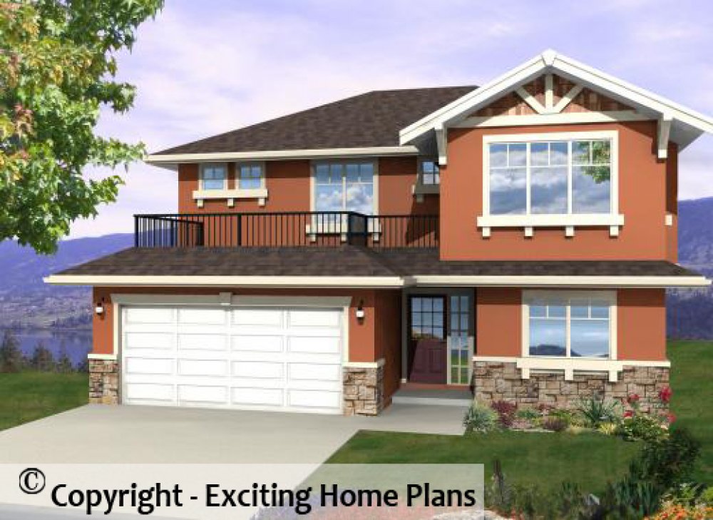 House Plan E1039-10 Exterior 3D View