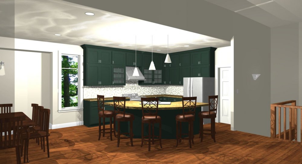 House Plan E1143-10 Interior Kitchen 3D Area