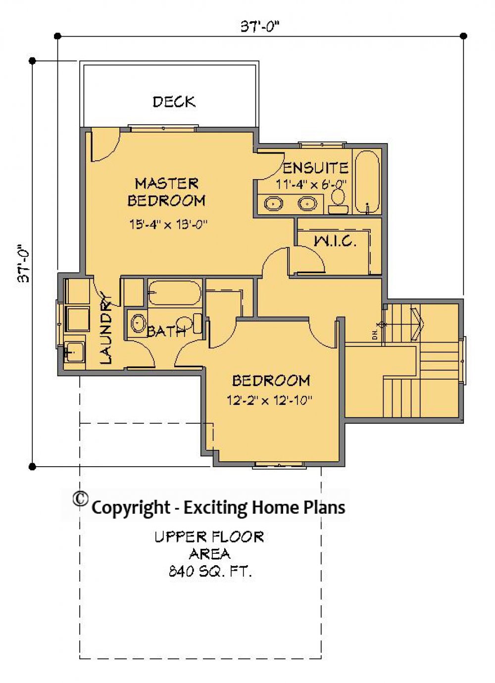 House Plan E1496-10  Upper Floor Plan