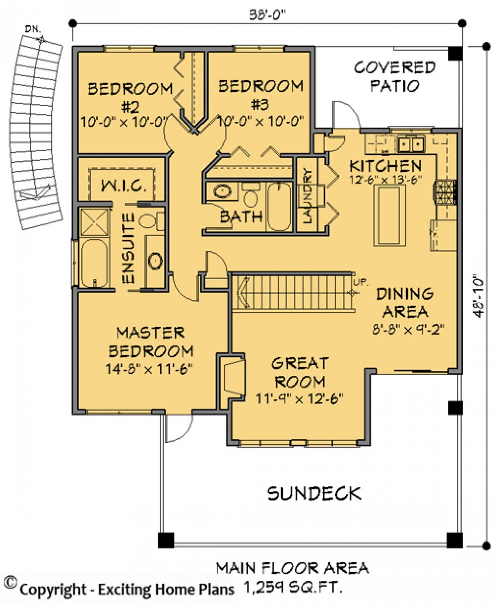 House Plan E1152-10 Main Floor Plan