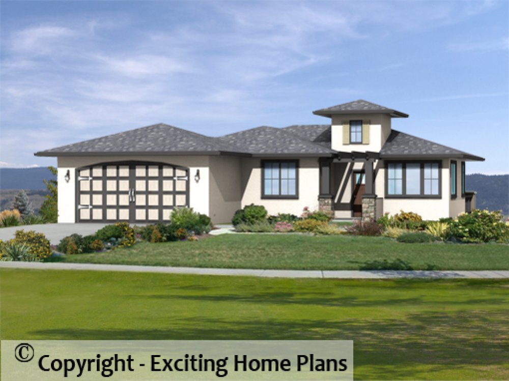 House Plan E1435-10 Front 3D View