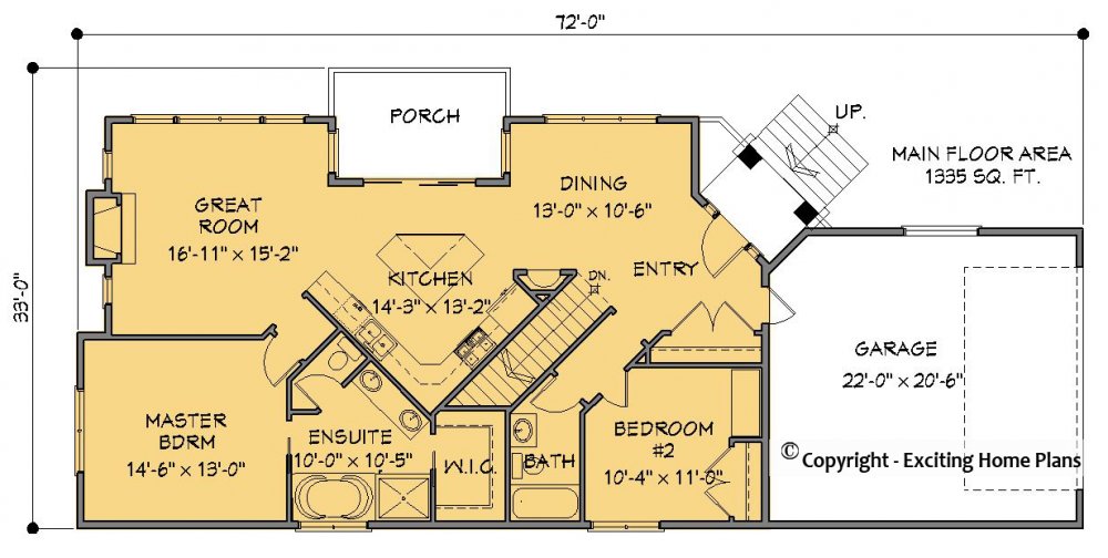 House Plan E1533-10 Main Floor Plan