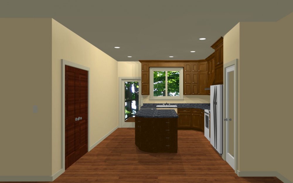 House Plan E1357-10 Interior Kitchen 3D Area