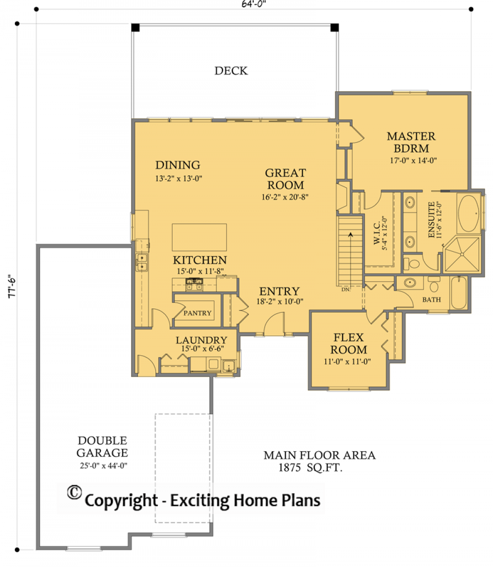 House Plan Stratus I - Main Floor Plan