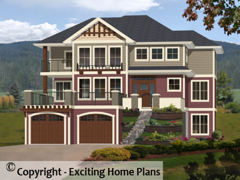 House Plan E1478-10 Exterior 3D View