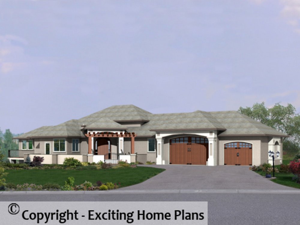 House Plan E1729-10 Front 3D View