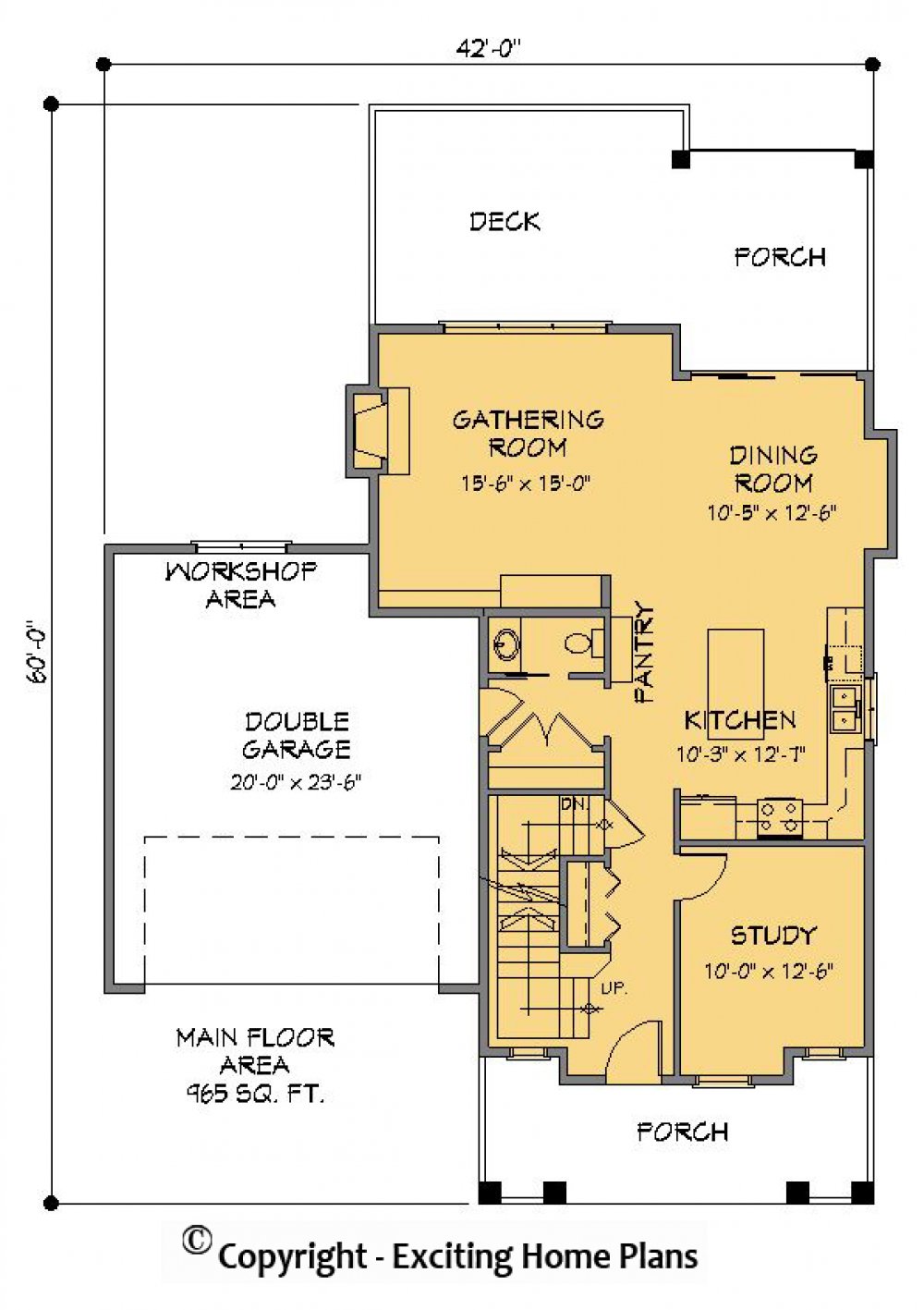 House Plan E1204-10 Main Floor Plan