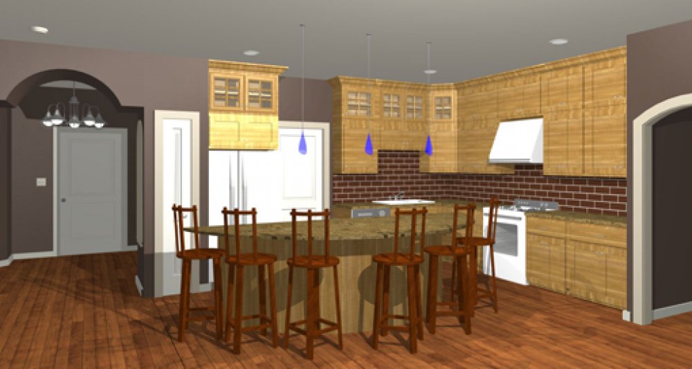 House Plan E1088-10 Interior Kitchen 3D Area