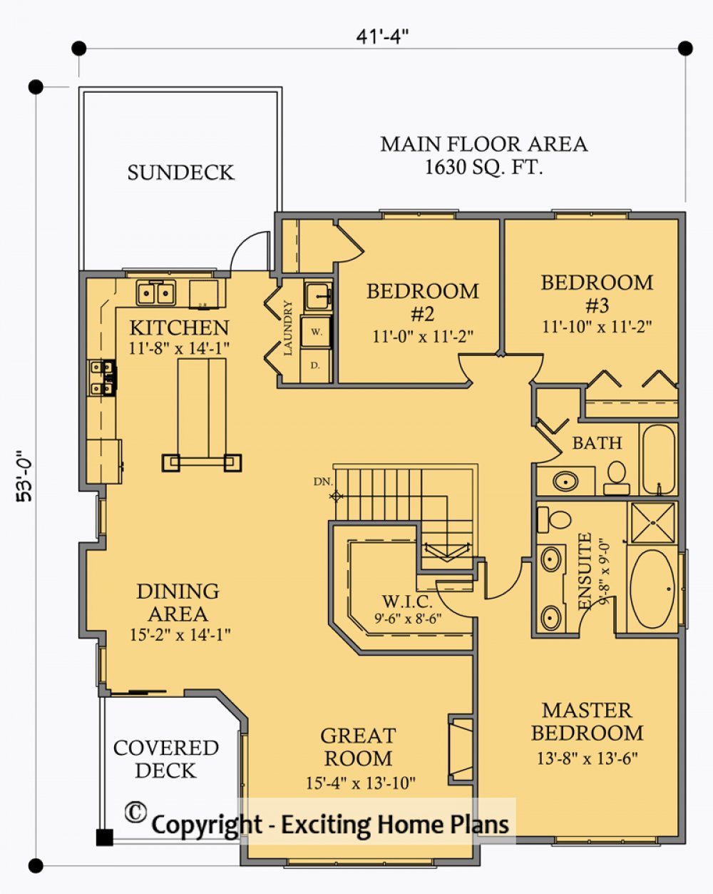 House Plan E1064-10 Main Floor Plan