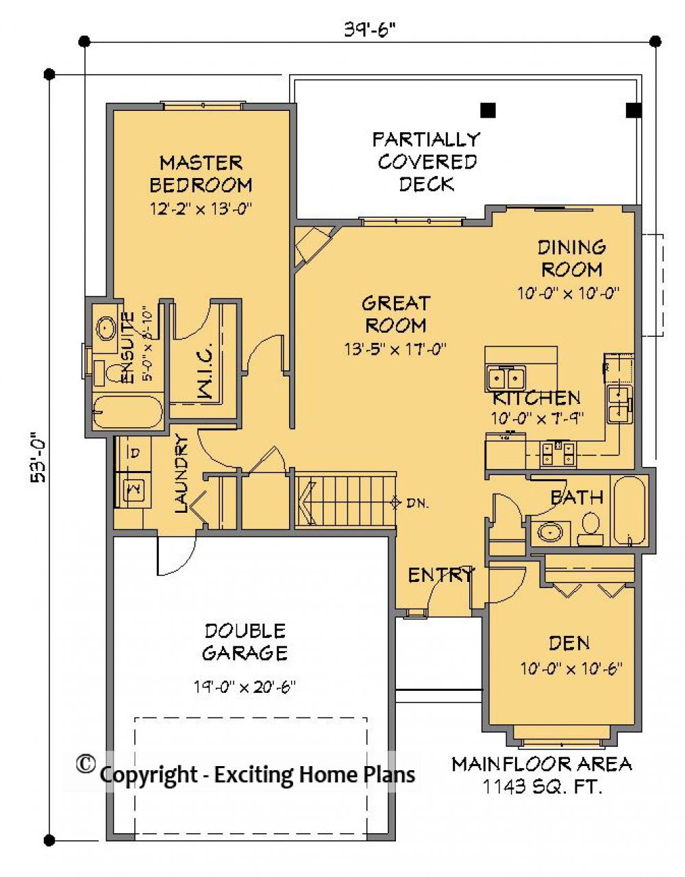 House Plan E1284-10  Main Floor Plan