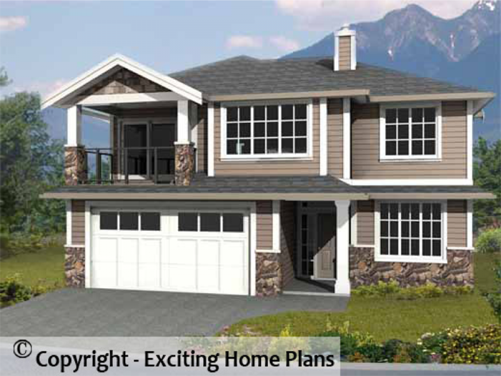 House Plan E1035-10 Exterior 3D View