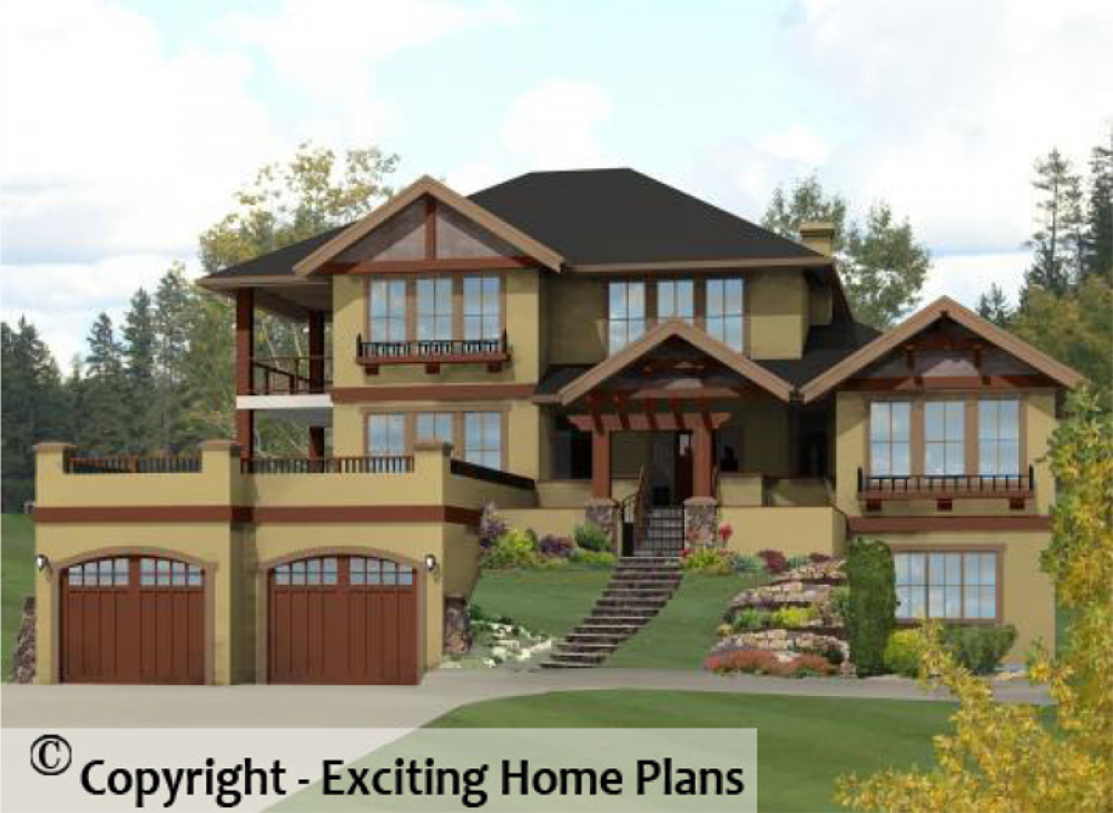 House Plan E1012-10 Exterior 3D View