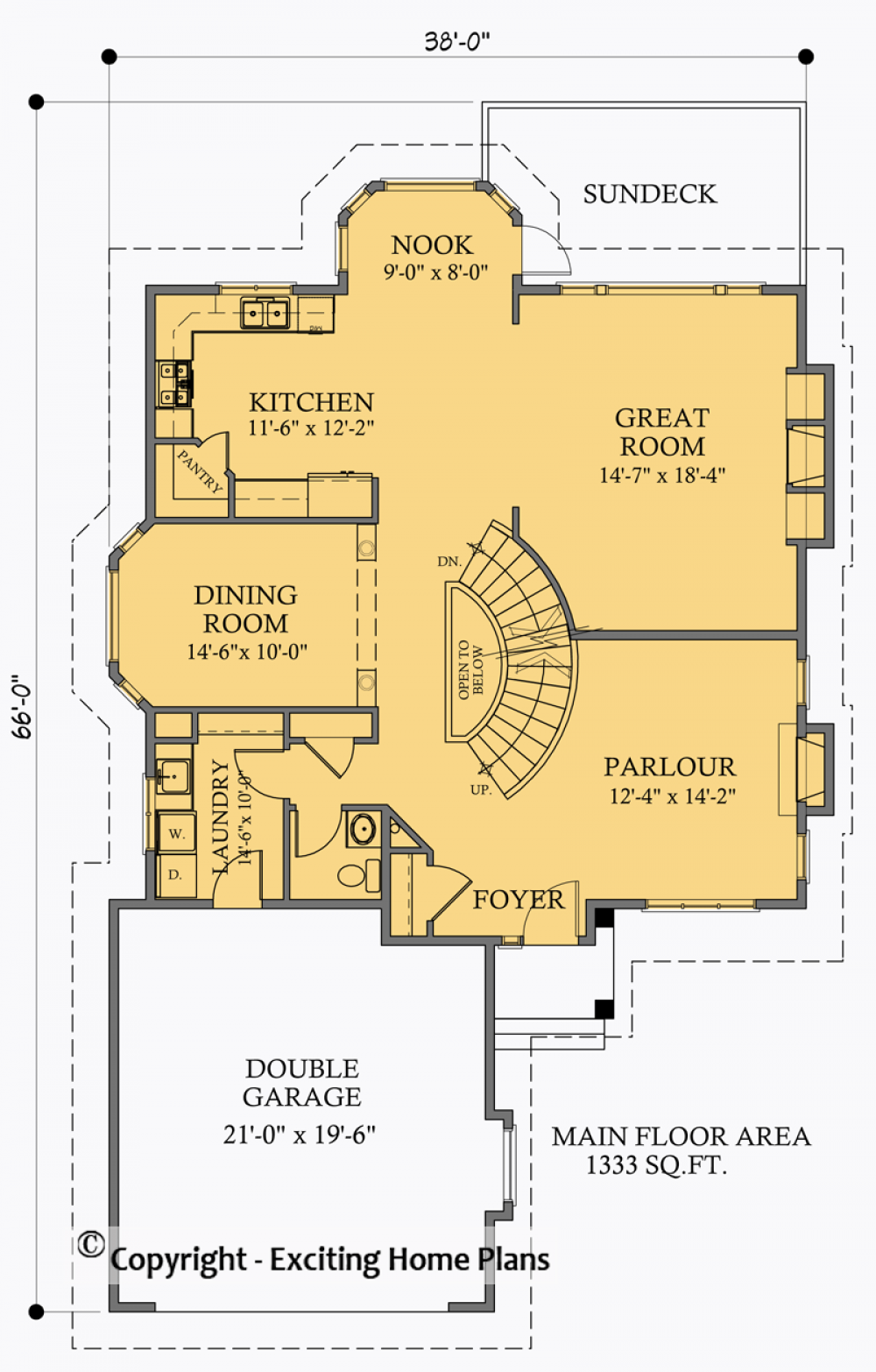 House Plan E1044-10 Main Floor Plan