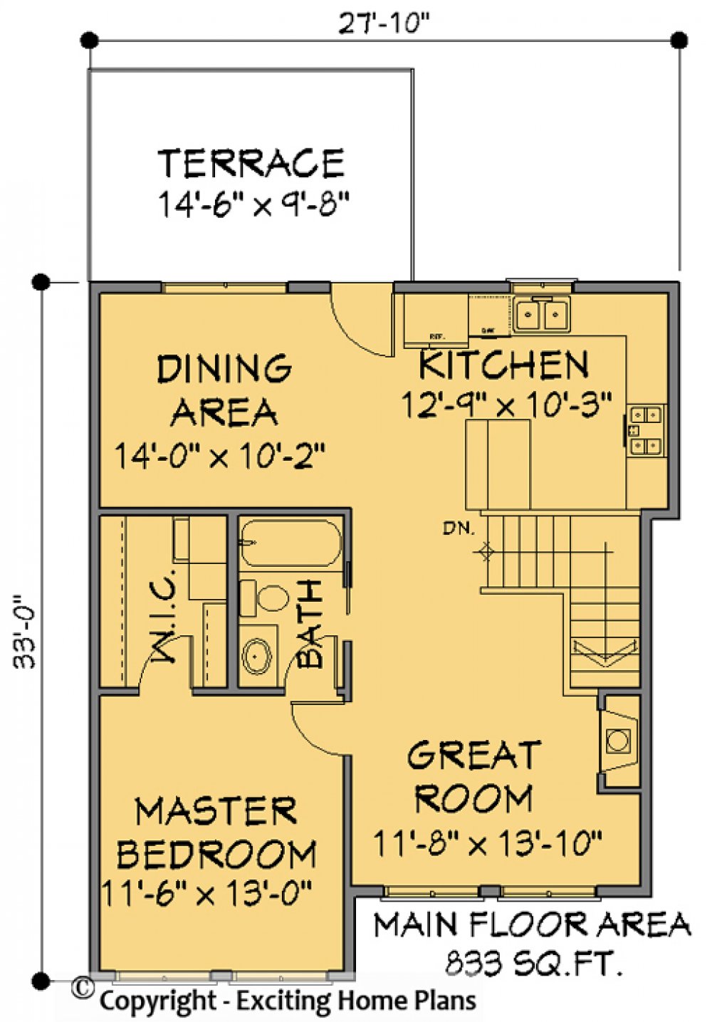 House Plan E1157-10 Main Floor Plan