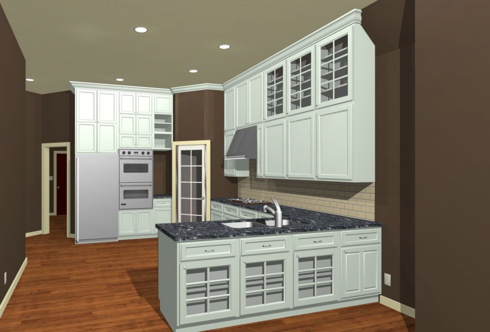 House Plan E1237-10 Interior Kitchen 3D Area