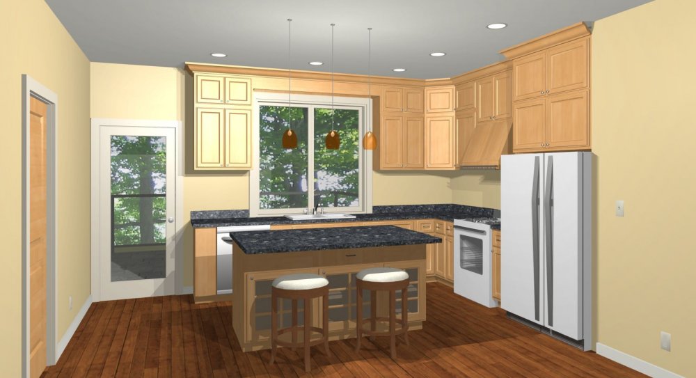 House Plan E1389-10 Interior Kitchen 3D Area