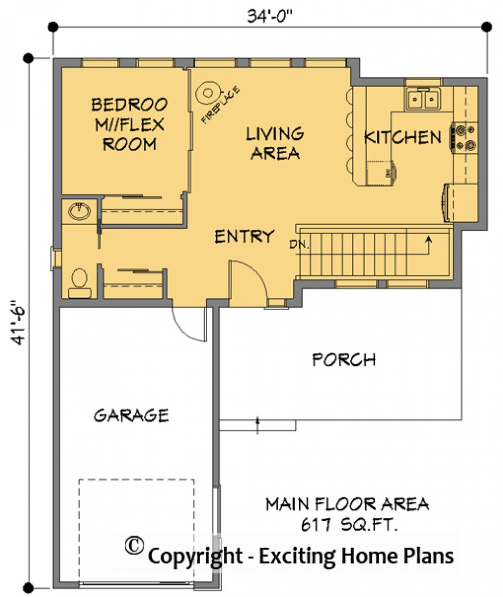House Plan E1724-10 Main Floor Plan