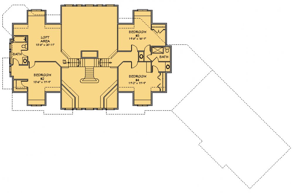 House Plan E1065-10 Upper Floor Plan