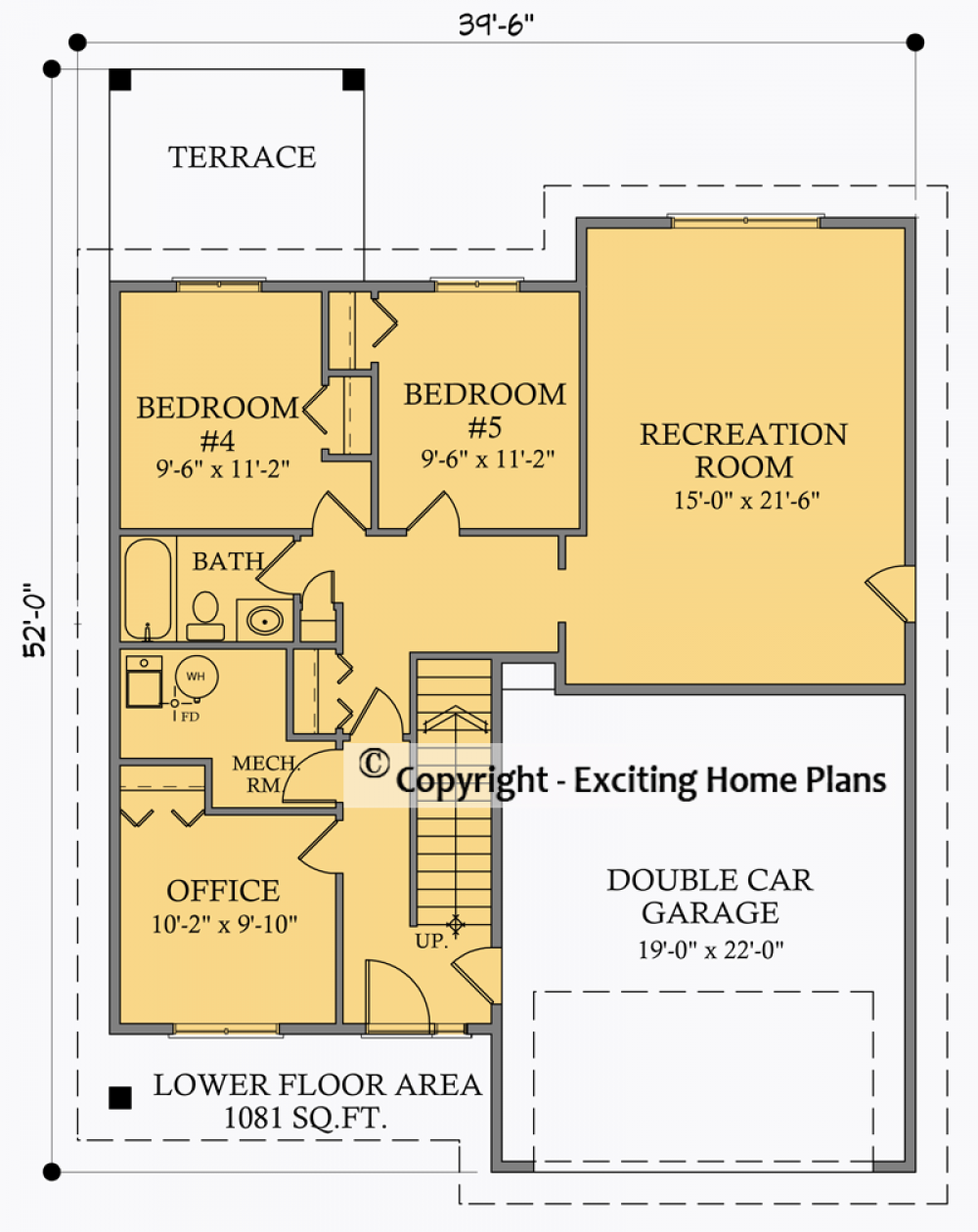 House Plan E1023-10 Main Floor Plan