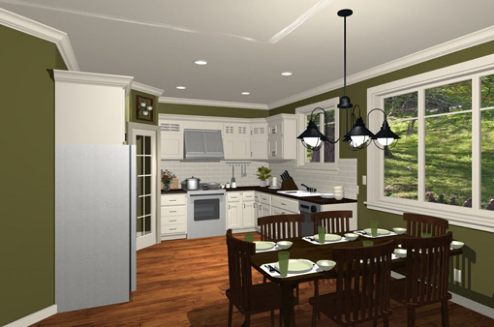 House Plan E1060-10 Interior Kitchen 3D Area