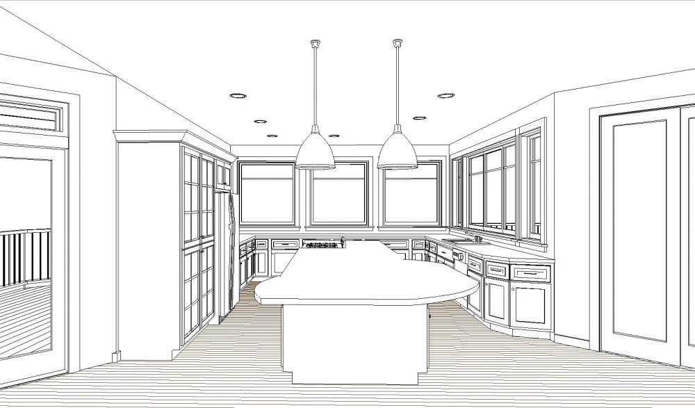 House Plan E1729-10 Interior Kitchen Area