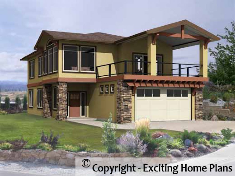 House Plan E1167-10 Exterior 3D View