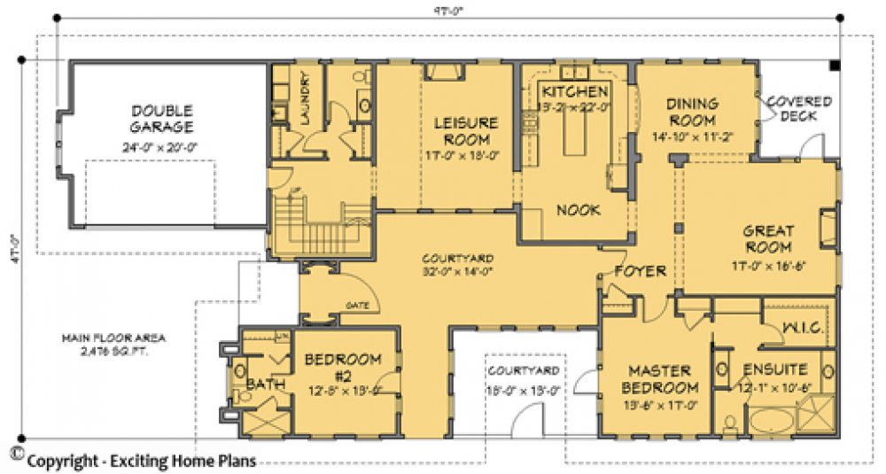 House Plan E1081-10 Main Floor Plan