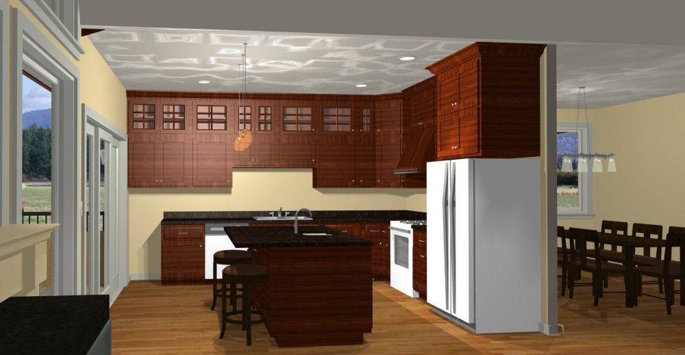 House Plan E1415-10 Interior Kitchen 3D Area