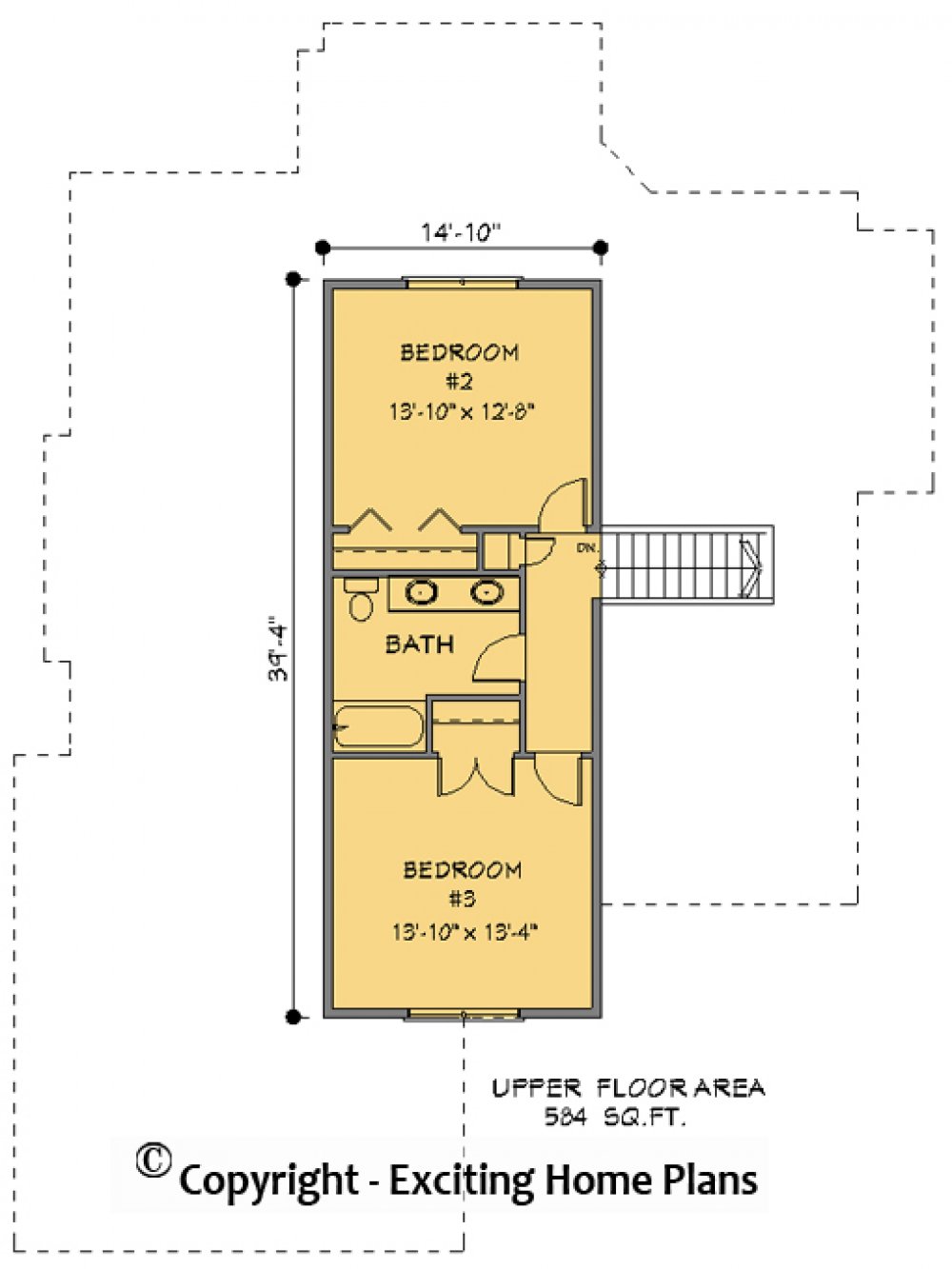House Plan E1286-10 Upper Floor
