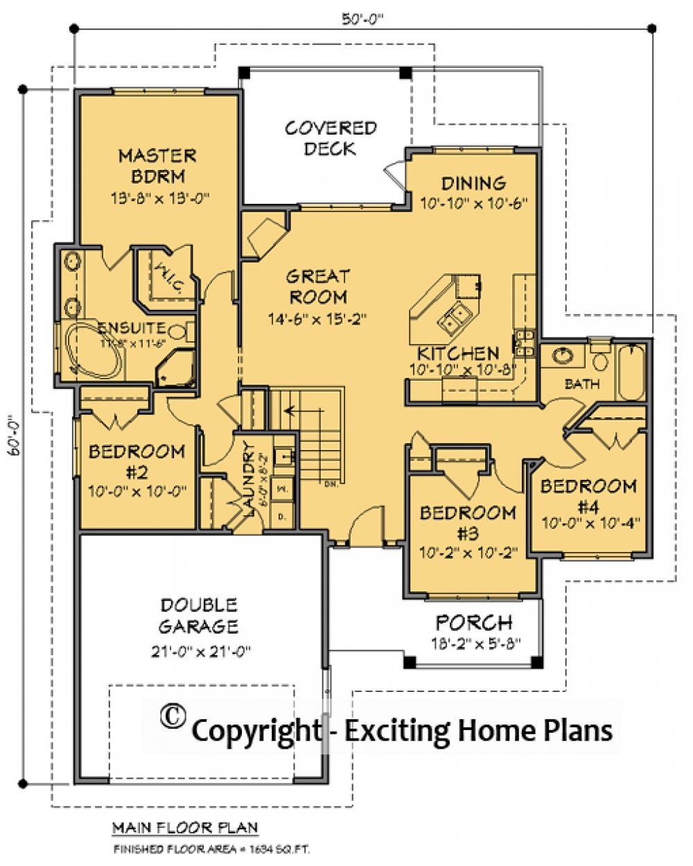 House Plan E1719-10  Main Floor Plan