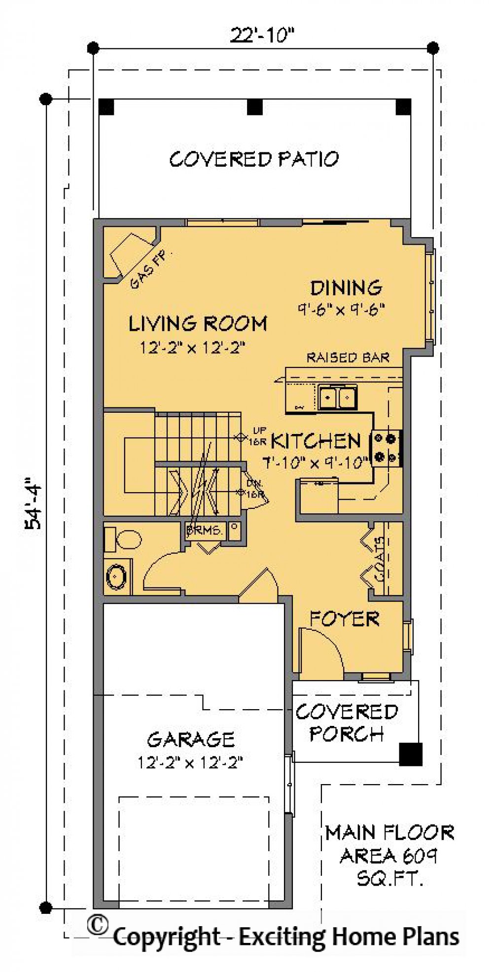House Plan E1104-10 Main Floor Plan